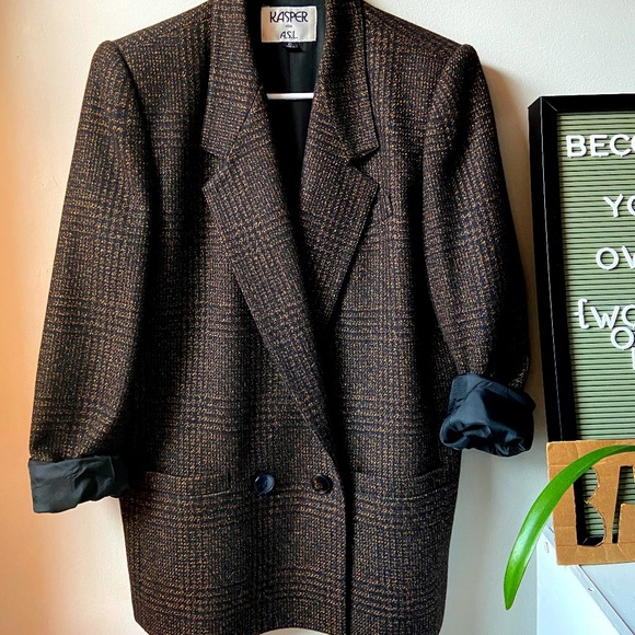 90s Kasper Suit Jacket/Blazer - Picture 1 of 6